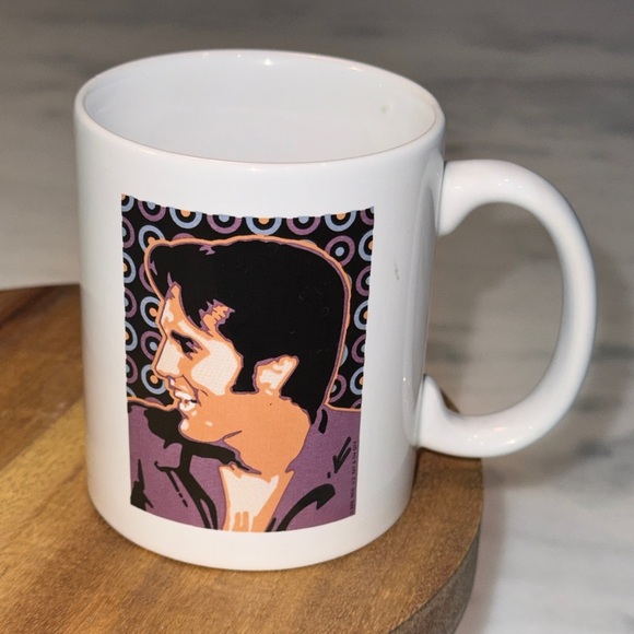 ELVIS Presley w/ retro name and portrait Coffee Mug 2018 Signature Product - Picture 1 of 4